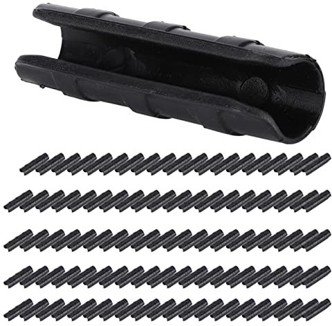 100 Pezzi di Clip per Tubi con Telaio per Serra, Morsetti per Clip per Tubi per Edifici da Giardino Connettore per Morsetto di Fissaggio per Rete Parasole per Pellicola da Giardino (20 Nero)