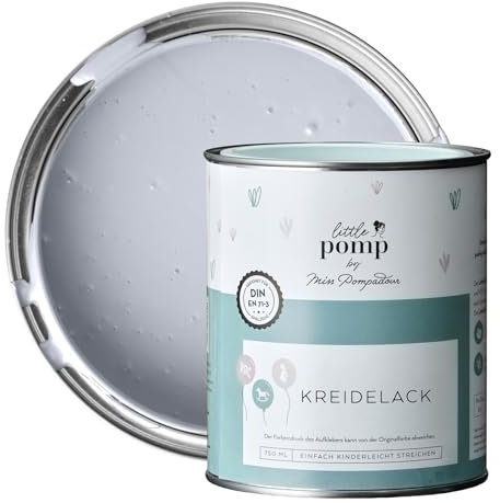 MissPompadour Kreidefarbe für Möbel Lila & Zärtlich 750ml - Holzfarbe, Holzlack matt innen - Möbellack, Möbelfarbe ohne Schleifen - Kreidefarbe für Holz, Metall, Kunststoff - LittlePomp