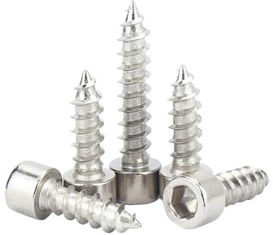 CHATROOM M2 M3 M3,5 M4 M5 M6 Hohe Härte Zylindrische Runde Tasse Käse Kopf Hex Innensechskant Selbstschneidende Schraube Modell Holz Schraube (Color : Silver, Size : M3 x 20 (50pcs))