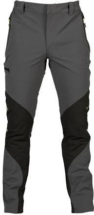 Generico Pantalone da Lavoro Uomo ADAMELLO Medium in Tessuto Stretch Elasticizzato (IT, Testo, L, Regular, Regular, Grigio)
