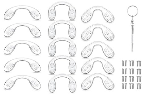 Fleymu Lot de 30 Plaquettes de Nez pour Lunettes en Forme de U, Plaquettes de Nez Antidérapantes pour Lunettes en Silicone Souple, 3 Tailles Différentes, pour Lunettes et Lunettes de Soleil