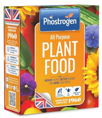 HOCHSTE® All Purpose Plant Food Fertiliser, Soluble Feed for Flowers, Lawns, Fruits & Vegetables, Supports Root Strength, Growth & Colour Use with Measuring Scoop, (40 cans, 400g)