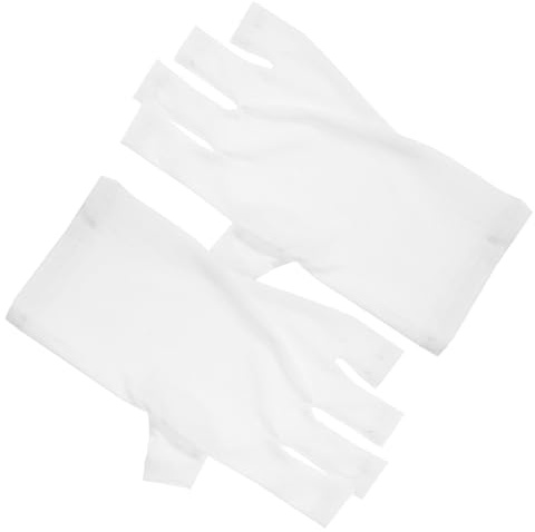 Healvian 2pares Guantes UV para Uñas de Gel Guantes Protectores sin Dedos Color de Gel Uso Salón de Bricolaje Accesorios de Arte