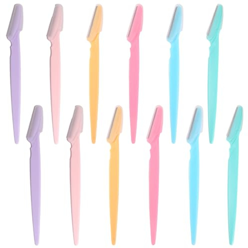 DOKRIN Rasoirs manuels femme Tondeuse à sourcils 12 pièces pour femmes, visage, corps et sourcils. Convient aux hommes et aux femmes.