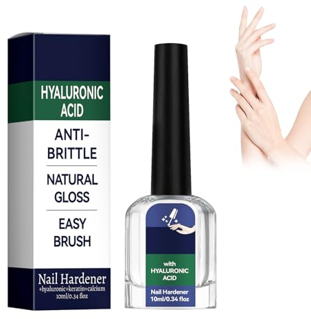 HASAIKA Nagelhärdade & styrkor, nagelvaxformler, stärker spröda, torra finger- och tånaglar (10 ml)
