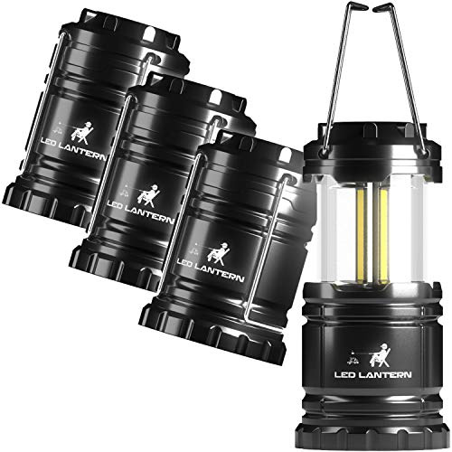 MalloMe LED Camping Lantern, Battery Powered Lanterns for Power Outages, Portable Hanging Collapsible Camping Lights for Outdoor, Home, Emergency, Hurricane Lamp Survival Outage Light 3 x AA Operated
