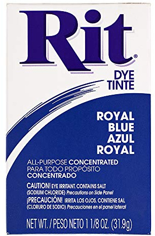 Craft County The All-Purpose Concentrated Dye Powder Pack Displays an Approximate Color on 100% White Cotton (Royal Blue)