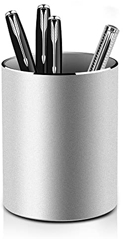 Metallpennhållare Vaydeer aluminium fyrkantig pennhållare Round Metal Pencil Holder