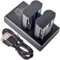 DSTE 2x EN-EL15 Replacement Battery + Dual USB Charger with LCD Display Compatible with Nikon 1 V1,D7200,D7100,D750,D600,D7000,D800E,D810A Digital SLR Camera,Battery Grip MB-D11,MB-D12,MB-D15,MB-D17