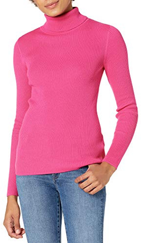 Amazon Essentials Femme Pull à Col Roulé Léger à Manches Longues et Coupe Ajustée