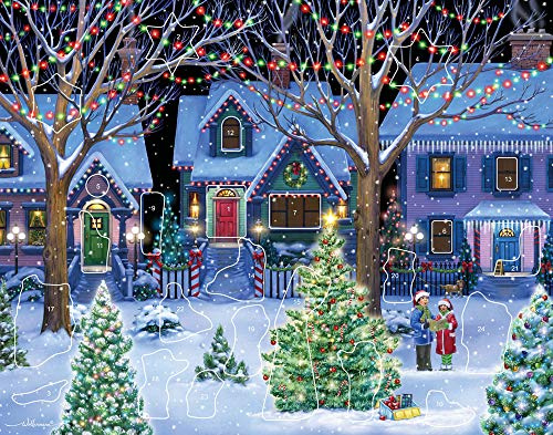 Weihnachtsdorf Aufkleber Adventskalender
