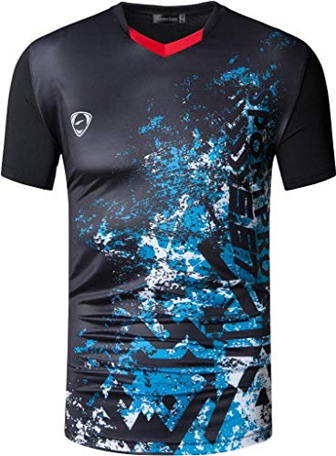 jeansian pojke aktiv sport kortärmad andningsbar t-shirt Tee Top LBS701, Lbs732_svart, 152/164 cm