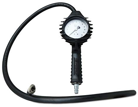 ABAC Gonfleur Pneu PRO - Homologué CEE - Manomètre 80 mm - Tuyau 1.5 m - Usage Professionnel (Voitures, Camions) - Poids : 0.9 kg