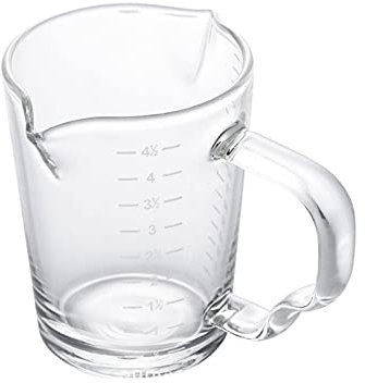 CHENMIAOMIAO Sauce Boat Gravy Bowl Two-mouth Gravy Boat the Handle Adopts Heat-resistant Glass Mini Milk Cup and Graduation Measuring Cup Coffee Pot Coffee Utensils pour ladle (Size : 150ml)