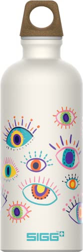 SIGG - Alu Trinkflasche Kinder - Traveller MyPlanet Vision - Kohlensäuregeeignet, Auslaufsicher & Federleicht - BPA-frei - Klimaneutral Zertifiziert - Sport & Schule - Silber - 0,6L