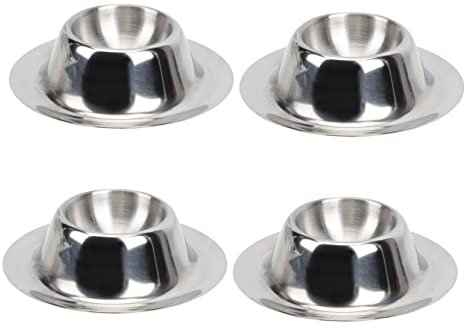 Cabilock 4 Piezas Bandeja para Huevos Rejilla para Huevos Huevera De Acero Inoxidable Huevera Multifuncional Doméstico