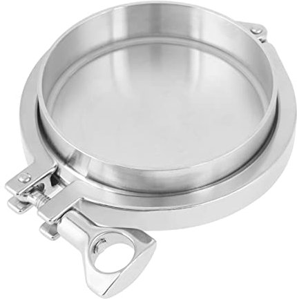 1 Set Sanitario in Acciaio Inossidabile, 4 Pollici Tri Morsetto con Ghiera Raccordi per Tubi da 2 Pollici 102 Mm 4 Guarnizione con Morsetto per Ghiera con Cappuccio Terminale