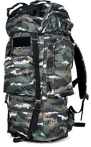 Kabxhueo 100L Wasserdichter Trekkingrucksack mit Regenschutz, Herren Damen Wanderrucksack mit Innenrahmen Reiserucksack Outdoor Wandern Rucksack Backpacker für Camping Trekking Reisen Sport,70L