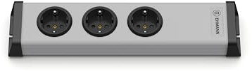 Ehmann 0200x00032300 Steckdosenleiste Universal 3-Fach, ohne Kabel, anschließbar