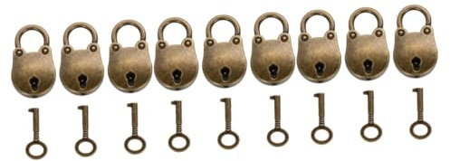 HEMOTON 9 Stk alte Vorhängeschlösser Mini-Schlüsselschloss Vorhängeschloss schmuckzubehör kunsthandwerk lock Mini Vorhängeschlösser Schlüsselschloss Mit Schlüssel Tastensperre