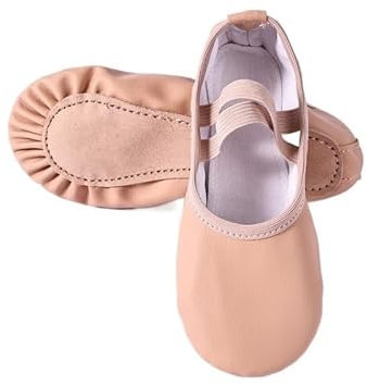 Ballettschläppchen Kinder Gymnastik Tanzschuhe Mädchen Weiche Sohle Erwachsene Volkstanz Anfänger PU Leder Rosa Ballett Training Schuhe for Frauen Ballettschuhe Damen (Color : Free Lace Full Sole, S