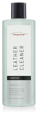 Topaz Car Leather Cleaner, PH-balanced gel, Upholstery & Car Interior Cleaner, Seat Restorer, Preserving Softness and Restoring Natural Colour - 500ml