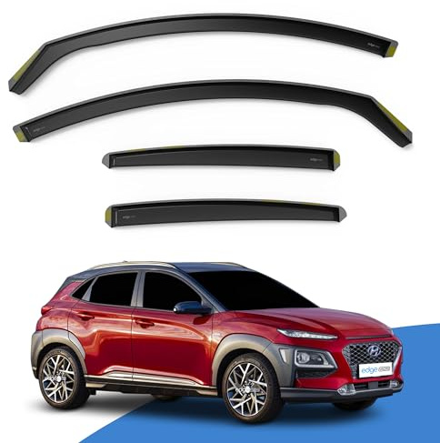 EdgeVisors Wind Deflectors for Hyundai KONA MK1 Door 5 Door SUV 4pc