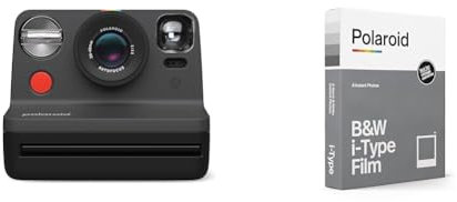 Polaroid Now Gen 2 Fotocamera Istantanea - Nero & Pellicola Istantanea Bianco e Nero per i-Type