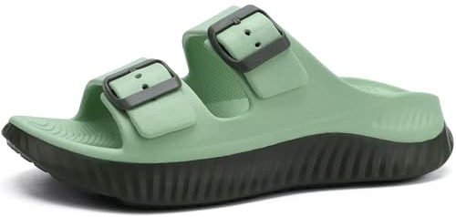 KuaiLu Sandals Women Orthotic Support Recovery Plantar Fasciitis Sliders | Womens Comfort Arch Cushion Athletic Sport Open Toe Slip On Thick Sole Sandal Summer Pool Beach Sandles