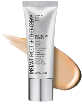 Face Tightener No-Filter Primer, Instant Tightener No-Filter Primer, Skin Tightener Primer Gesichts-Make-up, Face Blurring Primer für das Gesicht vor dem Schminken, 1 Fl. Oz.Face Primer Makeup