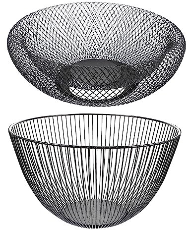 Ciieeo 2pcs Nordic Iron Fruit Baskets Wire Storage Bowls for Shelves Fruit Bowl