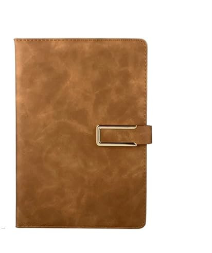 Softcover-NotizbüCher Vintage A5 Ledergebundenes Notizbuch, personalisiertes Softcover, Business-Notizbuch, Büro, magnetische Schnalle, Notizbuch, Tagebuch, Notizbuch NotizbüCher A5 Softcover(Brown)