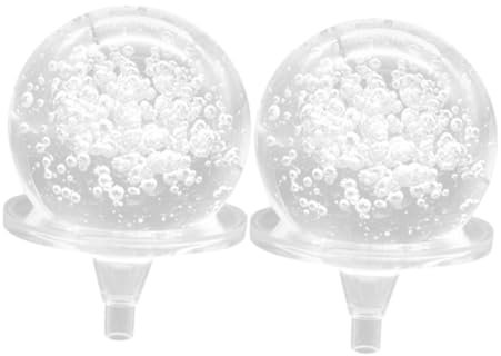TOPBATHY Fountain Garden Ornaments 2pcs Delicate Crystal Balls Desktop Decor Decorative Sphere for Home and Office