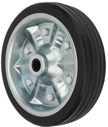 Roue Universelle de Cric de Remorque de 8 Pouces, Support Rotatif Haute Résistance de 1500 Lb, Roue de Remplacement Robuste et pour Tondeuses à Gazon, Chariots (Roue en fer