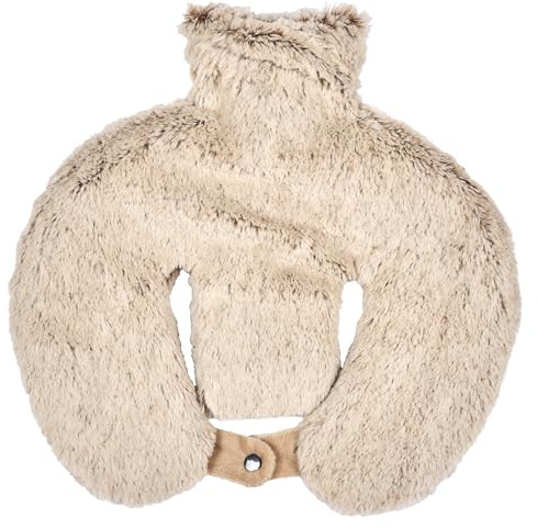 SENSLY Bouillotte Tour de Cou et Cervicales Détente Musculaire Marron | Polypropylène, bouillotte tour de cou et cervicales, 34x30 cm, détente et soulagement musculaire, marron