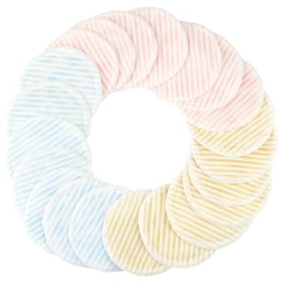 Beaupretty 12stücke Doppellagige Wiederverwendbare Gesichtsreinigungspads Aus Bambusfaser Make-up-entferner-pads in Khaki Himmelblau Rosa Je