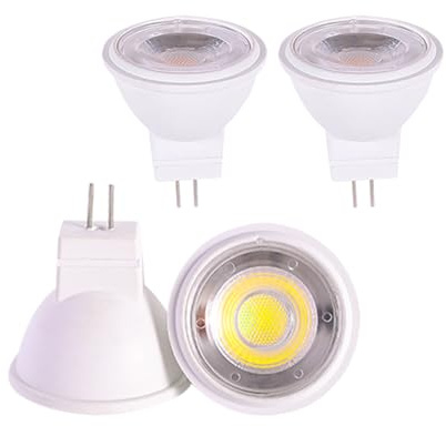 CIKAMIO mr11 led Spotlight Bulb 3w Non-dimmable AC/DC12V Low Voltage GU4 2-Pin 6000k Cool White 38 Degree 25-30W Halogen Replacement for Outdoor Landscape Spotlight and Track Light (6000K Cool White)