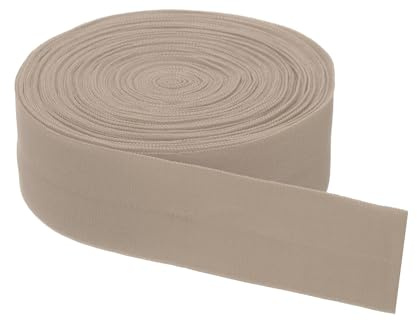 PATIKIL Einfach, gefaltetes Schrägband, 30 mm breit, Baumwollband, Einfassband für Heimwerker, Handwerk, Kleidung, Nähen, Nähen, Paspeln, Quilten, Hautfarbe