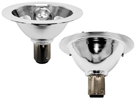 QLEE AR70 LED Bulb 3W BA15D B15 Bayonet SBC Fitting/Cap 12V AC/DC 6000K Cool White Daylight Non-Dimmable Replacement 30W Halogen Spotlight Reflector Tracking Light 2 Pack