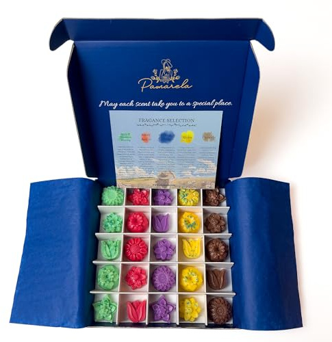 Duftwachswürfel Sojawachs Geschenkset – Wax Melts für Duftlampe, 5 Düfte – Handgemacht, Natürlich ohne Paraffin, Phthalate & Parabene (Blooming Scents)