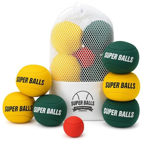 Super Balls – Il gioco di bocce Freestyle Extreme Boccia per tutti i terreni – Verde & Giallo