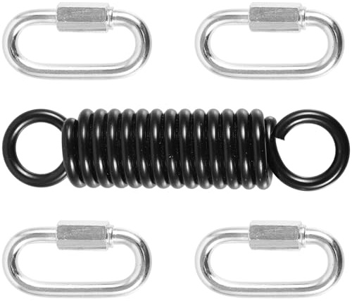 GARIOUANS Kit de Ressorts pour Balançoire Hamac Métal Robuste Amortisseur de Chocs pour Chaise Suspendue Ensemble de Fixation avec Anneaux pour Balançoires Extérieur et Intérieur Résistant