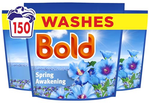 Bold Spring Awakening PODS® Washing Liquid Laundry Detergent Capsules 3 x 50 Washes, 3 x 50ct, Outdoor Freshness That Lasts And Lasts, With Built-In Lenor Softener