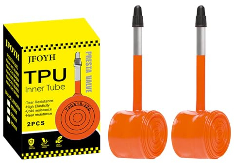 JFOYH TPU Fahrradschlauch 700C x 18–32 (2er-Set) – Ultraleichter Rennrad- & Gravel-Schlauch mit 45/65/85 mm Presta-Ventil – Für Scheiben- & Felgenbremse