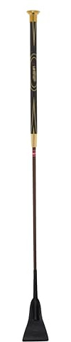 LeMieux LeGrip Jumping Horse Whip in Brown with Polycarbon Shaft & Metal Cap, Soft PU Grip Handles for General Purpose - 65 cm