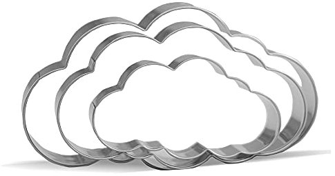 Cloud Cookie Cutter Set - 4.7”,3.9”,3” - 3 Piece - Stainless Steel