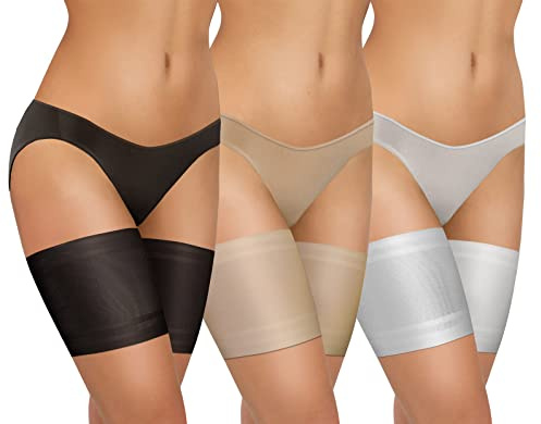 sesto senso 3 Paar Oberschenkelbänder Sexy Elastische Anti-reibung mit 4 Silikonstreifen