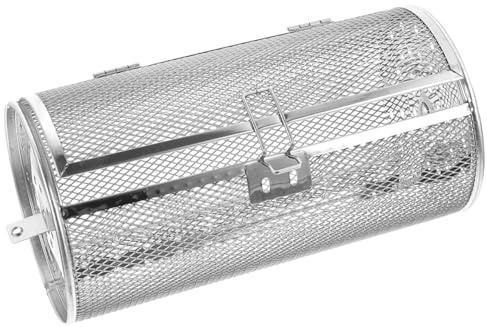 SHERCHPRY Rotisserie Grill Roaster Drum Air Fryer Oven Basket Stainless Steel Oven Rack Rotisserie Basket for Peanut Dried Nut Coffee Beans BBQ