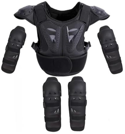 Dickly de motocicleta para niños, equipo de moto de cross, de Motocross, chaleco, traje, rodilleras, coderas para moto, patinaje, montar en, s