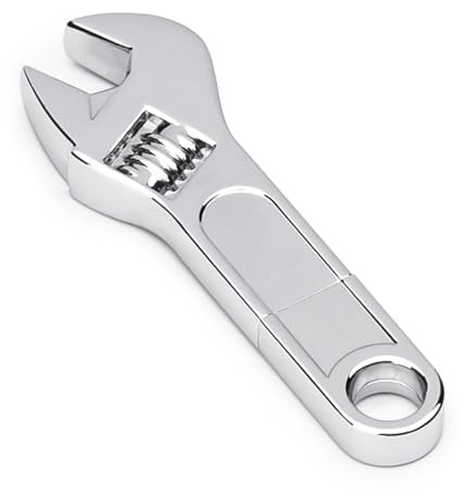 BORLTER CLAMP Chiavetta USB 32GB, Pen Drive USB a Forma di Chiave Retrò in Metallo per L'archiviazione Esterna Dei Dati, Argento